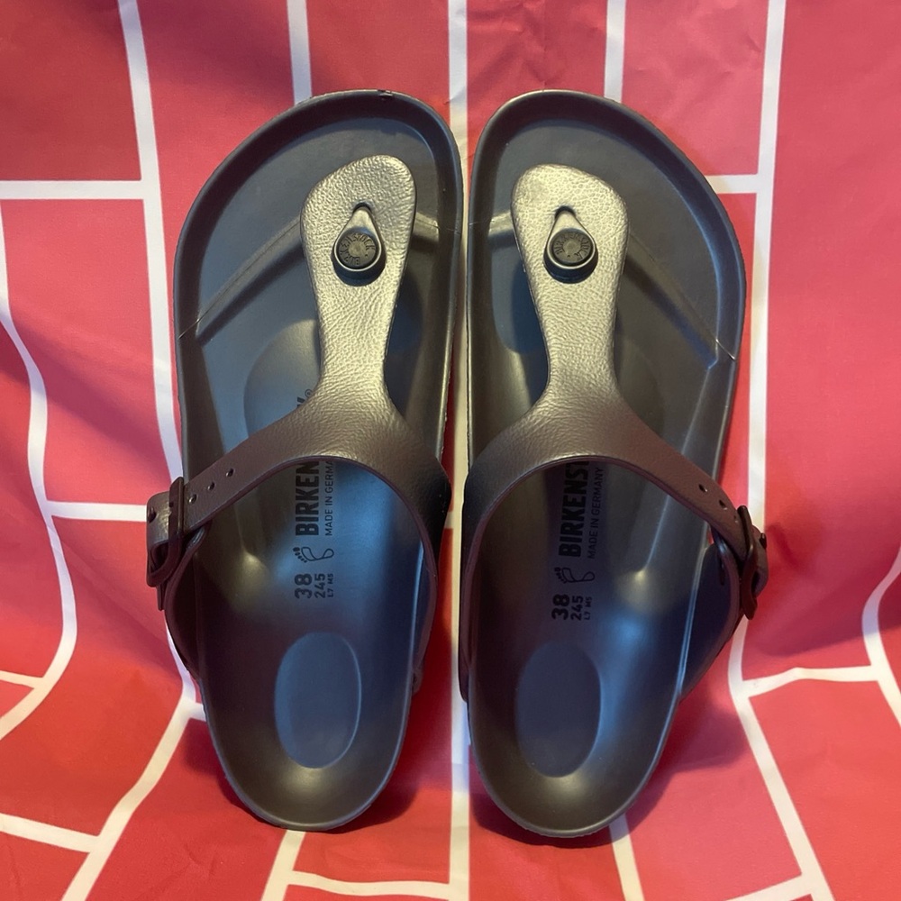 Birkenstock Gizeh EVA Thong Sandal Gray EU 38 7 Unisex Casual Summer waterproof